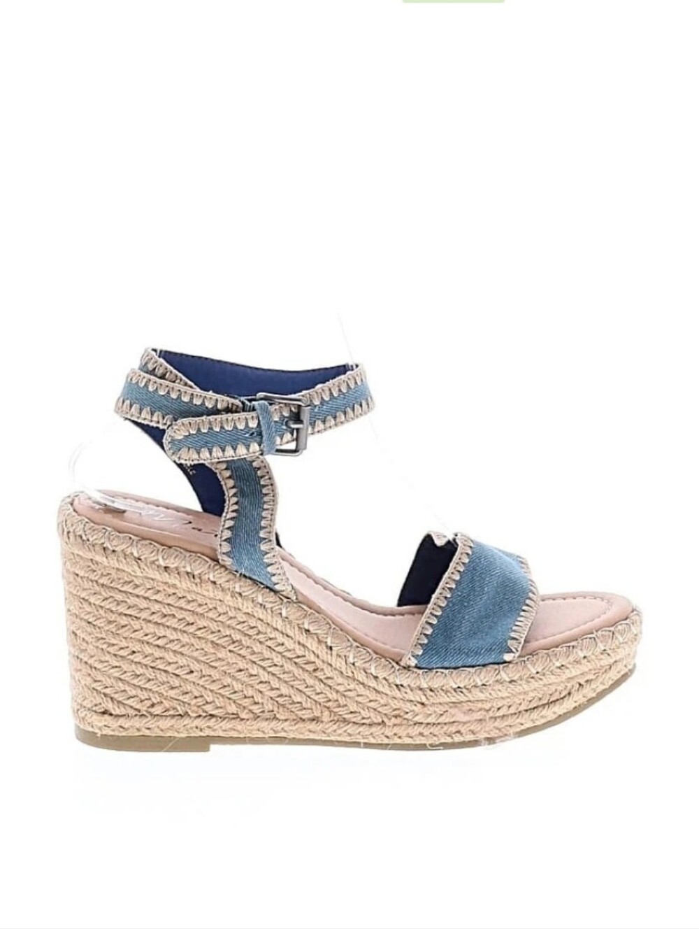 Blue Denim Wedges Like New